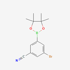 3-Bromo-5-(4,4,5,5-tetramethyl-1,3,2-dioxaborolan-2-yl)benzonitrile chemical structure (CAS 479411-96-6)