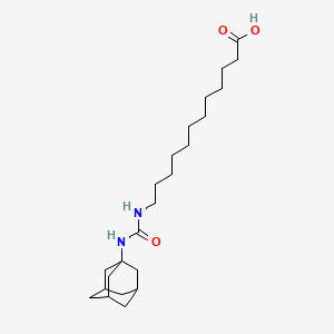 12-(3-(Adamantan-1-yl)ureido)dodecanoic acid chemical structure (CAS 479413-70-2)