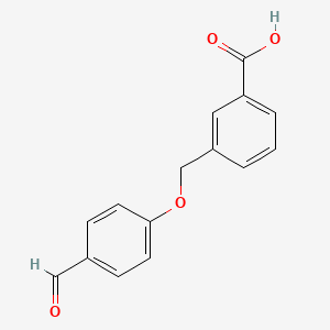 3-((4-Formylphenoxy)methyl)benzoic acid chemical structure (CAS 479578-95-5)