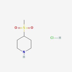 4-(Methylsulfonyl)piperidine hydrochloride chemical structure (CAS 479611-96-6)