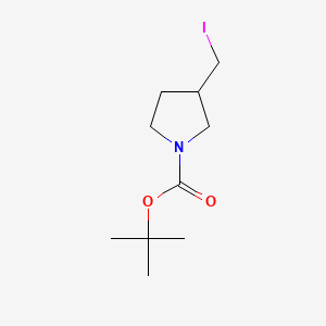 tert-Butyl 3-(iodomethyl)pyrrolidine-1-carboxylate chemical structure (CAS 479622-36-1)