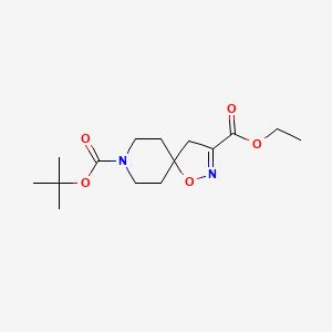8-tert-Butyl 3-ethyl 1-oxa-2,8-diazaspiro[4.5]dec-2-ene-3,8-dicarboxylate chemical structure (CAS 479636-65-2)