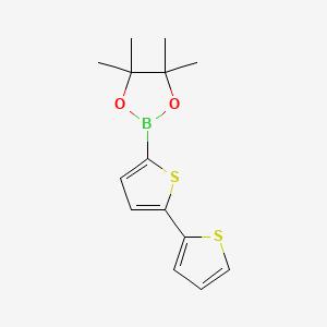 2-([2,2'-Bithiophen]-5-yl)-4,4,5,5-tetramethyl-1,3,2-dioxaborolane chemical structure (CAS 479719-88-5)
