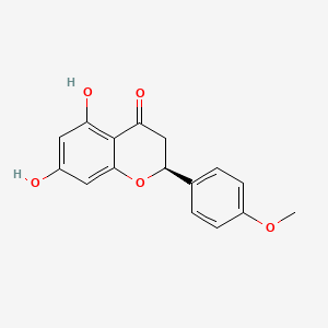 (S)-5,7-Dihydroxy-2-(4-methoxyphenyl)chroman-4-one chemical structure (CAS 480-43-3)