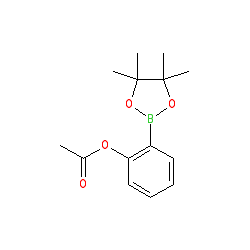2-(4,4,5,5-Tetramethyl-1,3,2-dioxaborolan-2-yl)phenyl acetate chemical structure (CAS 480424-68-8)