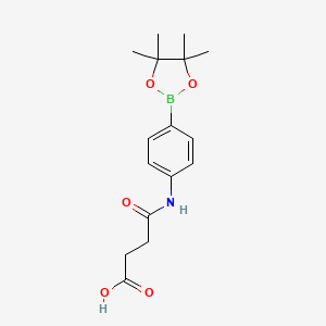 4-Oxo-4-((4-(4,4,5,5-tetramethyl-1,3,2-dioxaborolan-2-yl)phenyl)amino)butanoic acid chemical structure (CAS 480424-98-4)