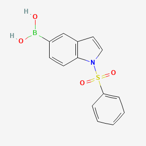 (1-(Phenylsulfonyl)-1H-indol-5-yl)boronic acid chemical structure (CAS 480438-51-5)