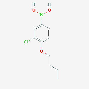 (4-Butoxy-3-chlorophenyl)boronic acid chemical structure (CAS 480438-55-9)