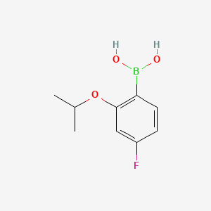 (4-Fluoro-2-isopropoxyphenyl)boronic acid chemical structure (CAS 480438-59-3)