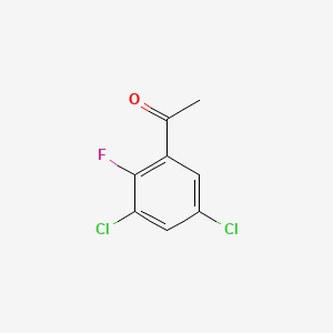 1-(3,5-Dichloro-2-fluorophenyl)ethanone chemical structure (CAS 480438-93-5)