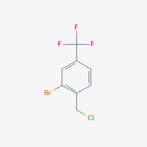 2-Bromo-1-(chloromethyl)-4-(trifluoromethyl)benzene chemical structure (CAS 480438-96-8)