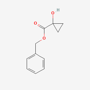 Benzyl 1-hydroxycyclopropanecarboxylate chemical structure (CAS 480452-27-5)