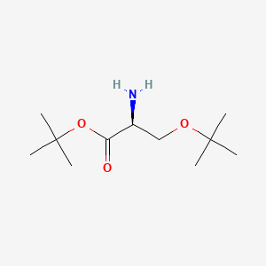 (S)-tert-Butyl 2-amino-3-(tert-butoxy)propanoate chemical structure (CAS 48067-24-9)