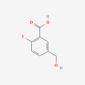 2-Fluoro-5-(hydroxymethyl)benzoic acid chemical structure (CAS 481075-38-1)