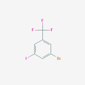 1-Bromo-3-iodo-5-(trifluoromethyl)benzene chemical structure (CAS 481075-59-6)