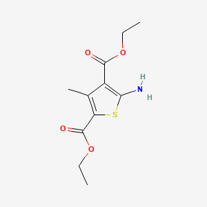 Diethyl 2-amino-4-methylthiophene-3,5-dicarboxylate chemical structure (CAS 4815-30-9)