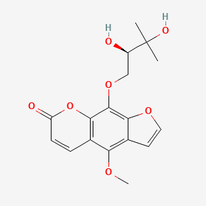 (R)-9-(2,3-Dihydroxy-3-methylbutoxy)-4-methoxy-7H-furo[3,2-g]chromen-7-one chemical structure (CAS 482-25-7)