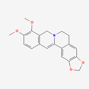 9,10-Dimethoxy-5,8-dihydro-6H-[1,3]dioxolo[4,5-g]isoquinolino[3,2-a]isoquinoline chemical structure (CAS 483-15-8)