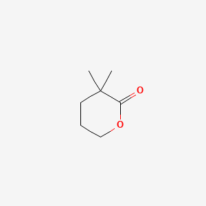 3,3-Dimethyltetrahydro-2H-pyran-2-one chemical structure (CAS 4830-05-1)