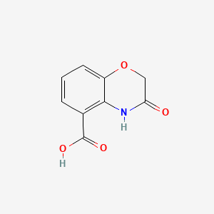 3-Oxo-3,4-dihydro-2H-benzo[b][1,4]oxazine-5-carboxylic acid chemical structure (CAS 483282-25-3)