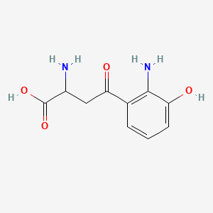 2-Amino-4-(2-amino-3-hydroxyphenyl)-4-oxobutanoic acid chemical structure (CAS 484-78-6)