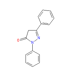 1,3-Diphenyl-1H-pyrazol-5(4H)-one chemical structure (CAS 4845-49-2)