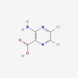 3-Amino-5,6-dichloropyrazine-2-carboxylic acid chemical structure (CAS 4853-52-5)