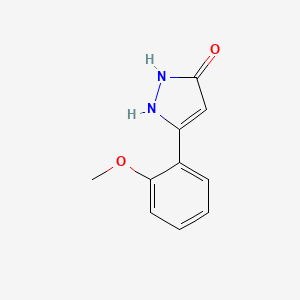 5-(2-Methoxyphenyl)-1,2-dihydro-3H-pyrazol-3-one chemical structure (CAS 485317-15-5)