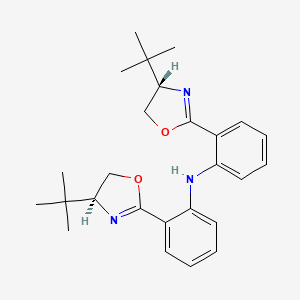 Bis[2-((4S)-4-tert-butyl-4,5-dihydrooxazol-2-yl)phenyl]amine chemical structure (CAS 485394-22-7)