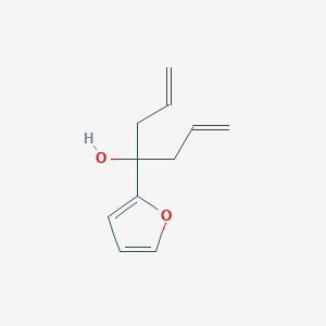 4-(Furan-2-yl)hepta-1,6-dien-4-ol chemical structure (CAS 485397-41-9)
