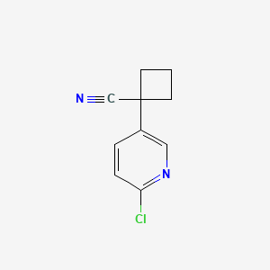1-(6-Chloropyridin-3-yl)cyclobutanecarbonitrile chemical structure (CAS 485828-75-9)