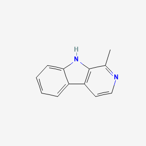 1-Methyl-9H-pyrido[3,4-b]indole chemical structure (CAS 486-84-0)