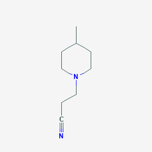3-(4-Methylpiperidin-1-yl)propanenitrile chemical structure (CAS 4862-35-5)