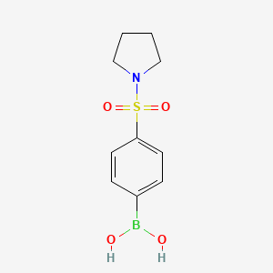 (4-(Pyrrolidin-1-ylsulfonyl)phenyl)boronic acid chemical structure (CAS 486422-57-5)