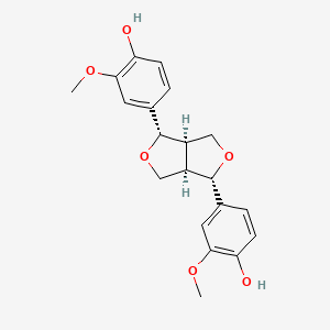 4,4'-((1S,3aR,4S,6aR)-Hexahydrofuro[3,4-c]furan-1,4-diyl)bis(2-methoxyphenol) chemical structure (CAS 487-36-5)