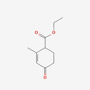 Ethyl 2-methyl-4-oxocyclohex-2-enecarboxylate chemical structure (CAS 487-51-4)