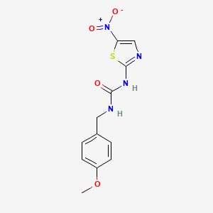 1-(4-Methoxybenzyl)-3-(5-nitrothiazol-2-yl)urea chemical structure (CAS 487021-52-3)