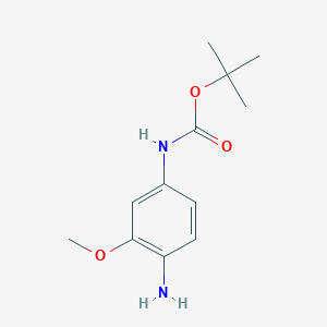 tert-Butyl (4-amino-3-methoxyphenyl)carbamate chemical structure (CAS 487065-22-5)