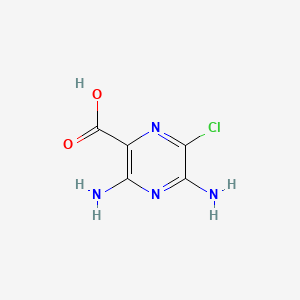 3,5-Diamino-6-chloropyrazine-2-carboxylic acid chemical structure (CAS 4878-36-8)