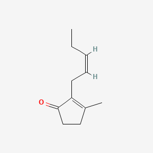(Z)-3-Methyl-2-(pent-2-en-1-yl)cyclopent-2-enone chemical structure (CAS 488-10-8)