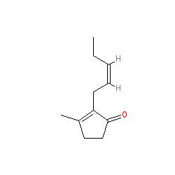 (Z)-3-Methyl-2-(pent-2-en-1-yl)cyclopent-2-enone chemical structure (CAS 488-10-8)