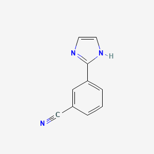 3-(1H-Imidazol-2-yl)benzonitrile chemical structure (CAS 488115-43-1)