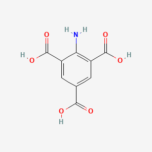 2-Aminobenzene-1,3,5-tricarboxylic acid chemical structure (CAS 489-96-3)