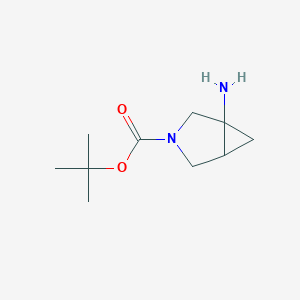 tert-Butyl 1-amino-3-azabicyclo[3.1.0]hexane-3-carboxylate chemical structure (CAS 489438-95-1)