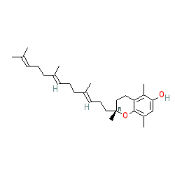 (R)-2,5,8-Trimethyl-2-((3E,7E)-4,8,12-trimethyltrideca-3,7,11-trien-1-yl)chroman-6-ol chemical structure (CAS 490-23-3)