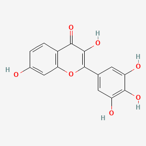3,7-Dihydroxy-2-(3,4,5-trihydroxyphenyl)-4H-chromen-4-one chemical structure (CAS 490-31-3)