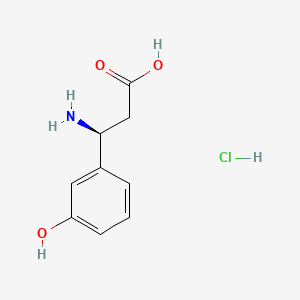 (S)-3-Amino-3-(3-hydroxyphenyl)propanoic acid hydrochloride chemical structure (CAS 490034-68-9)