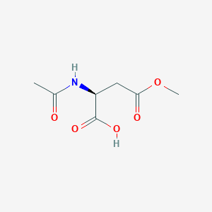 (2S)-2-Acetamido-4-methoxy-4-oxobutanoic acid chemical structure (CAS 4910-43-4)
