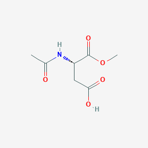 (S)-3-Acetamido-4-methoxy-4-oxobutanoic acid chemical structure (CAS 4910-47-8)
