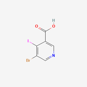5-Bromo-4-iodonicotinic acid chemical structure (CAS 491588-98-8)